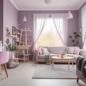 Purple Home Office Virtual Background | 5 Zoom Virtual Backgrounds ...