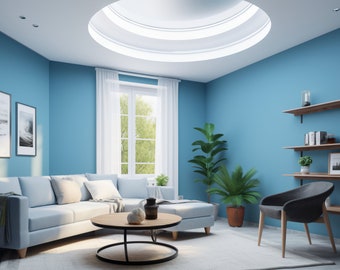 Blue Home Office Virtual Background | 5 Zoom Virtual Backgrounds | Backdrop | Office Background | Microsoft Teams | Facebook | Google Meet