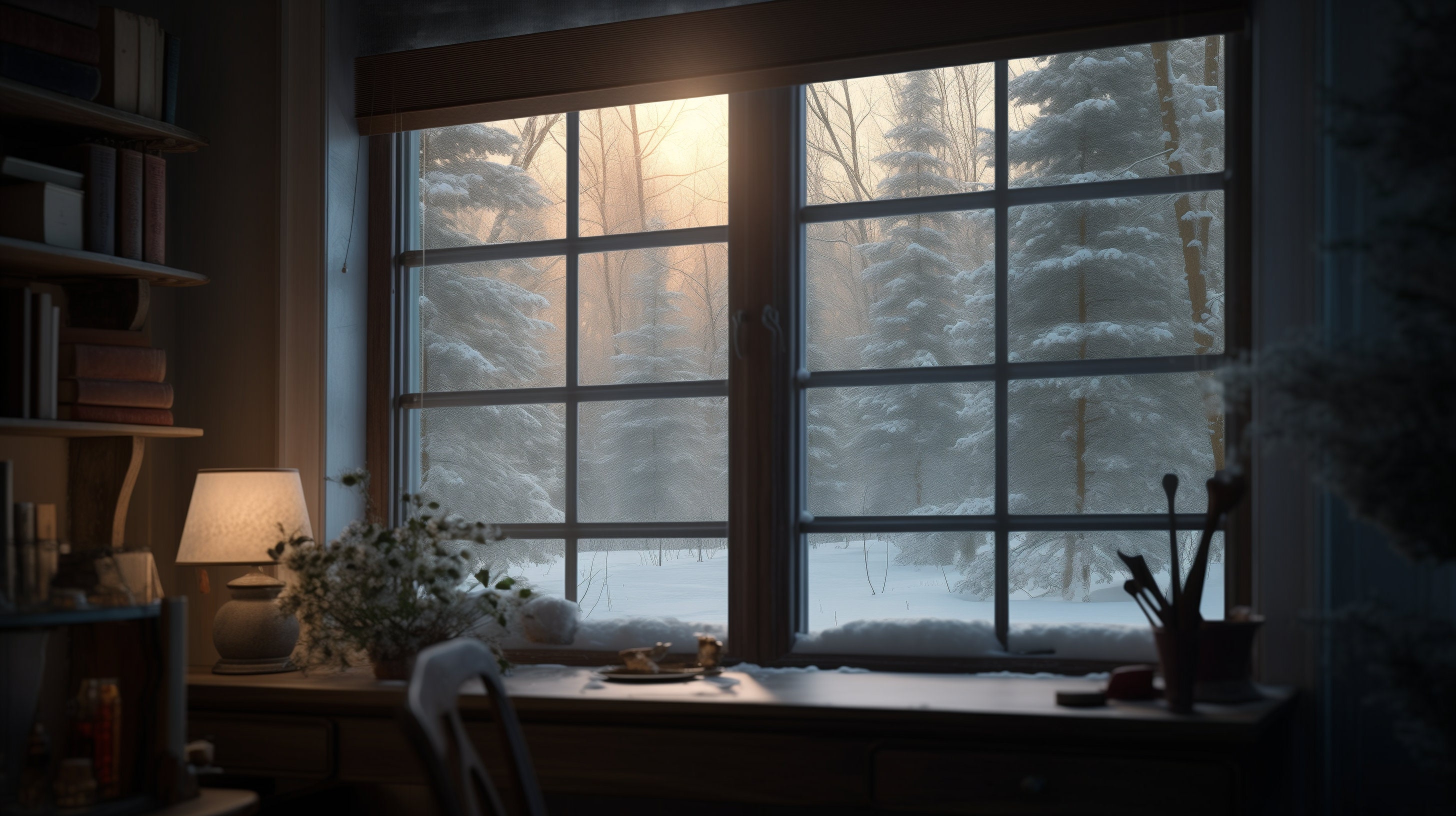 Window Virtual Background Winter Window Virtual Background | 5 Zoom Virtual Backgrounds ...
