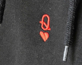 Queen of Hearts Embroidery file, Königin der Herzen Stickdatei, Kartenspiel, Poker Maschinenstickdatei, instant Download