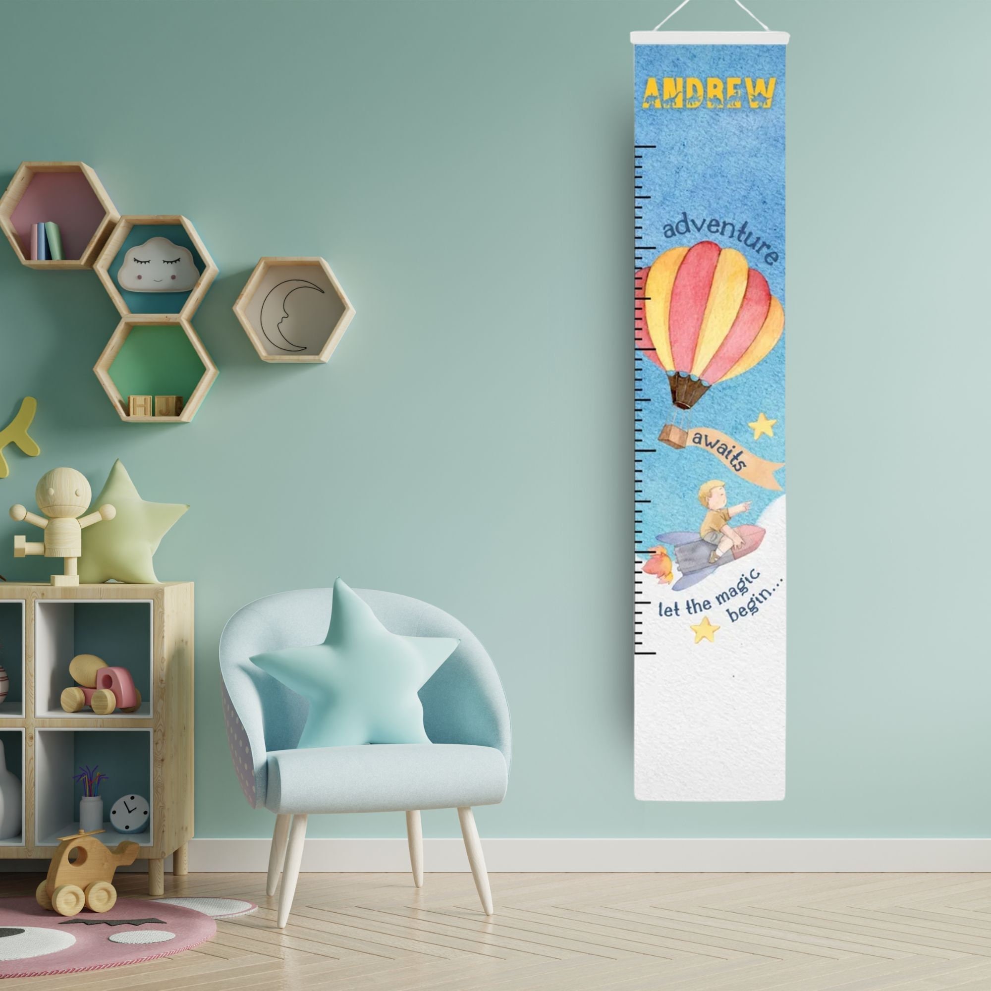 Height Chart for Boys and Girls,childrens Bedrooms Print,kids Growth ...