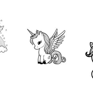 Unicorn Coloring Pages - Printable & Fun Activity for Kids, Arts And Crafts, Magical Coloring Sheets, Great Gift for Unicorn Lovers