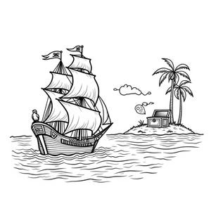 Pirate Ship Drawing Book | Fun And Creative Art Activity for Kids | Learn to Draw Pirates & Ships } Perfect Gift for Young Artists