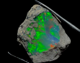 37,65 Cts. Top Opala Bruta 100% Natural Minerada na Terra Sólida Welo Opala Bruta Tamanho Grande Opala Bruta Cristal Opala Bruta Pedra Preciosa