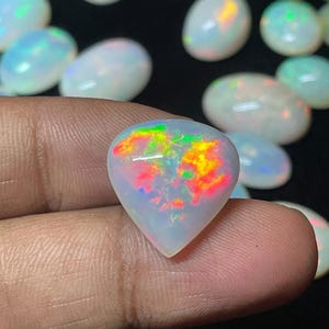 12x16mm Opal Pear Cabochon- Opal Pear Cabochon- Fire Opal Cabochon- Opal Gemstone- Pear Opal- Welo Opal- Jewelry Making,