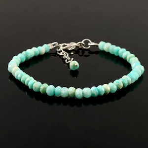 Blue Larimar Bracelet- Small Beads Bracelet- Larimar Gemstone Bracelet- Larimar Bracelet- Dainty Bracelet- Gemstone Bracelet- Gift For Her.