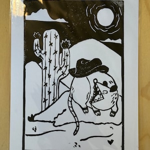 Cowboy Possum Stationary Set