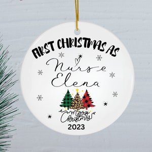 Nurse Practitioner Gift, Nurse Trees Personalized Ornament, Nurse Practitioner Graduation, NP Gifts, Medical Ornament, Year Nurse Ornament