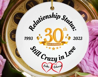 Personalized 30th Anniversary Ornament: Couples Keepsake