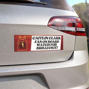 Caitlin Clark Car Magnet: Fever Basketball Fan, Weatherproof Vinyl