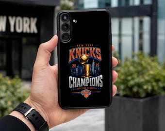 New York Knicks Phone Case NBA Champions Cover for iPhone 17 Pro, 16, 15, 14, 13, 12 Samsung S25, S24, S23, S22
