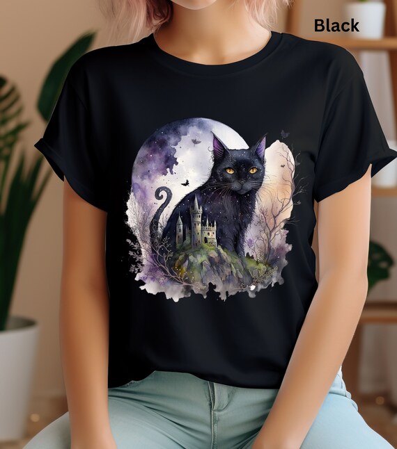 Pretty Watercolor Floral Cat Mom T-Shirt Pretty Watercolor Floral Cat Mom T-Shirt