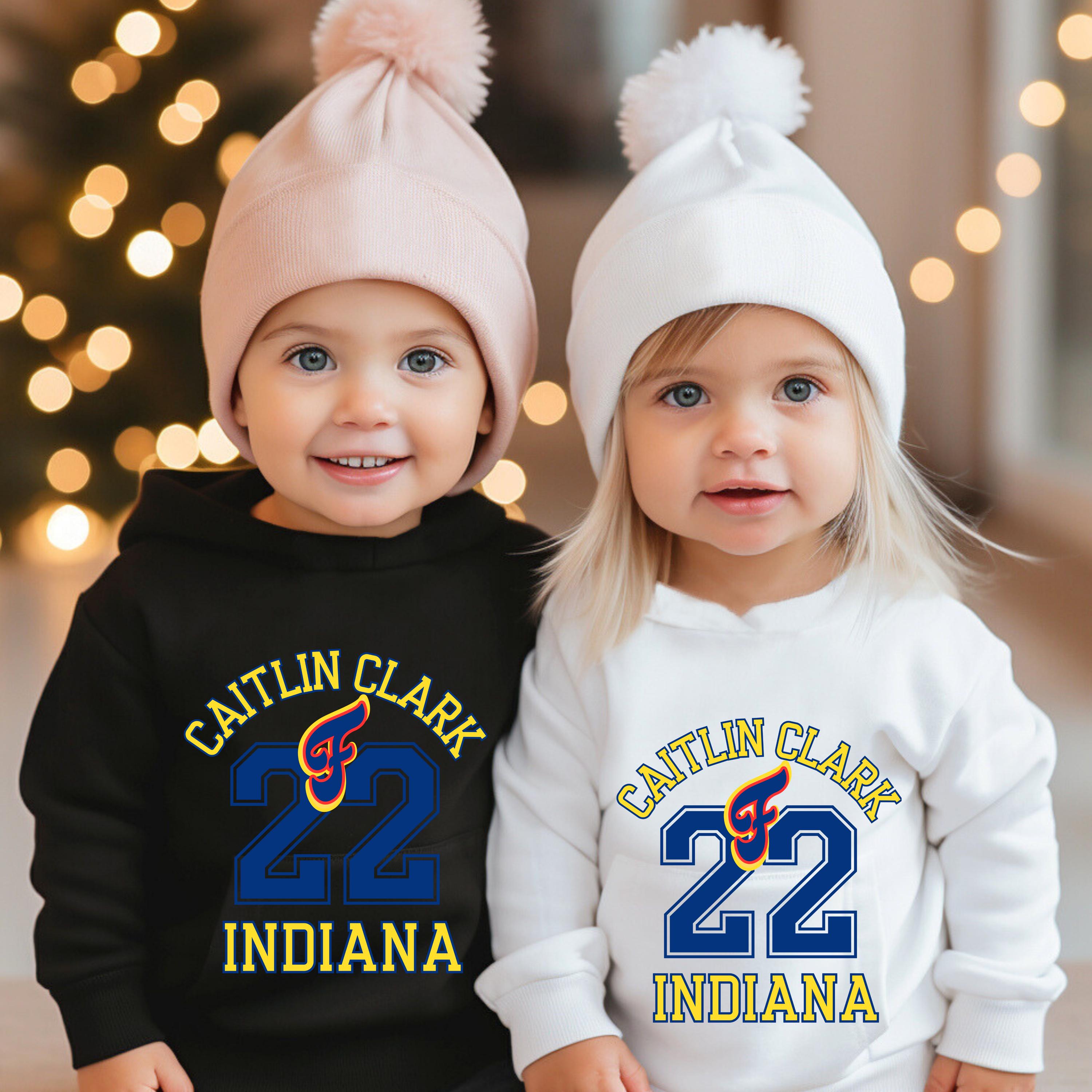 Caitlin Clark Toddler Pullover Fleece Hoodie, Caitlin 22 Indiana Toddler Sweater From the Logo 22 kids Hoodie, Caitlin 22 Tee Shirt