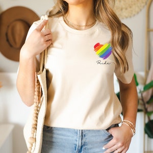 Rainbow Heart Pride Shirt: Unisex LGBT Celebration Tee