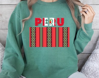 Peruvian Map Sweatshirt: Unisex Peru Pride Pullover