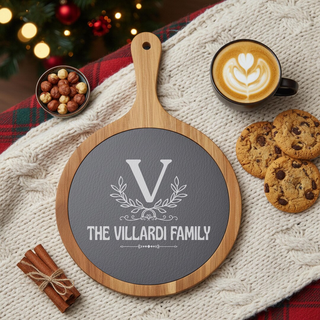 Engraved Acacia Wood Charcuterie Board, Personalized Family Cheese ...