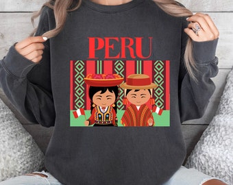Peruvian Map Sweatshirt: Unisex Peru Pride Clothing