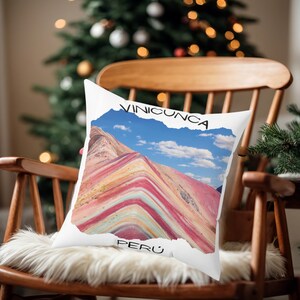 Vinicunca Mountain Peru Pillow, Peruvian cushion, Boho Home, Peruvian Decor, Colorful Mountain Peru Pillow,Peruvian, Vinicunca, Machu Picchu