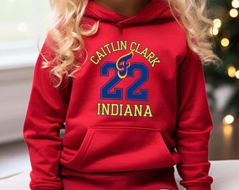 Caitlin Clark 22 Indiana Hoodie, Fever Sweater, Caitlin Clark Hoodie, Caitlin Clark Fever Youth, Clark Indiana Fan Shirt, From the Logo Xmas