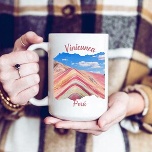 Rainbow Mountain Mug, Vinicunca Mountain Peru Mug, Colorful Mountain, Peruvian Mug,Colorful Mountain Peru, Vinicunca Cuzco, Machu Picchu Mug