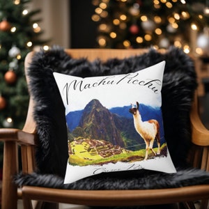 Peruvian Machu Picchu Pillow, Peruvian cushion, Boho Home, Peruvian Decor, Machu Picchu Pillow, Peruvian Textile, Cuzquena Vintage Pillow