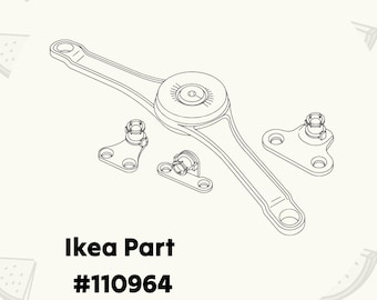 IKEA Horizontal Hinge Bracket - Stay arm - Fits Akurum, Sundvik - Genuine IKEA Part #110964