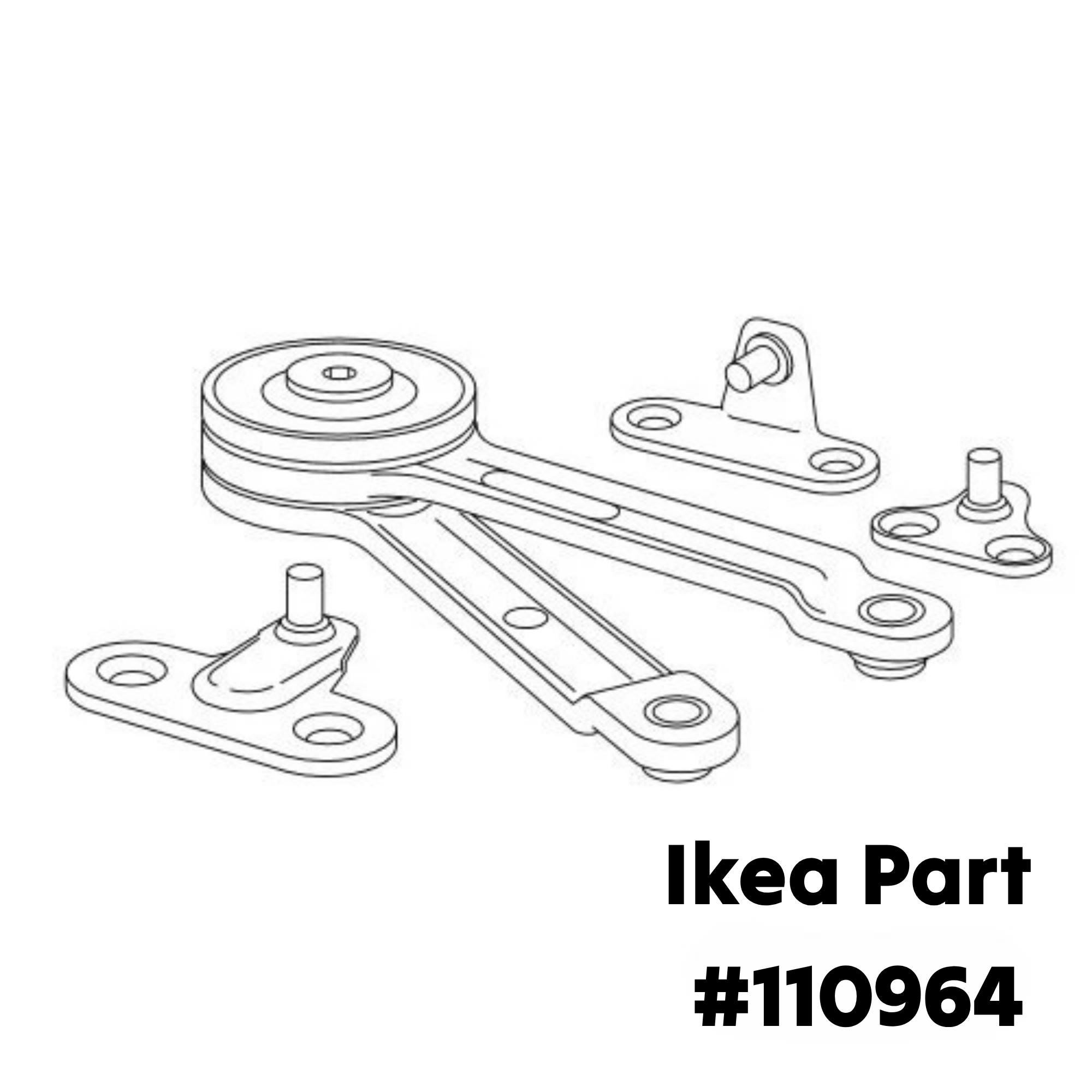 IKEA Horizontal Hinge Bracket - Stay Arm - Fits Akurum, Sundvik