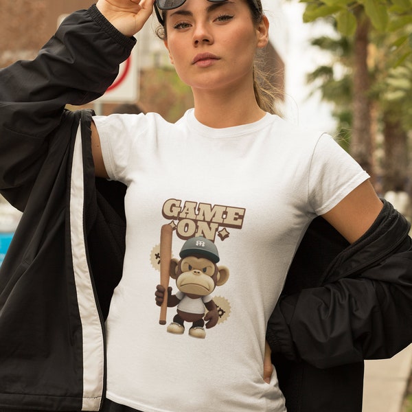 Game On Baseball Monkey T-Shirt