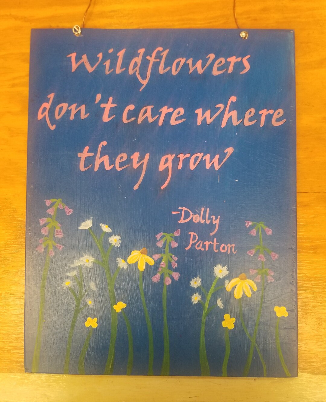 Dolly Parton Wildflowers Lyric Oneofakind Handpainted Etsy
