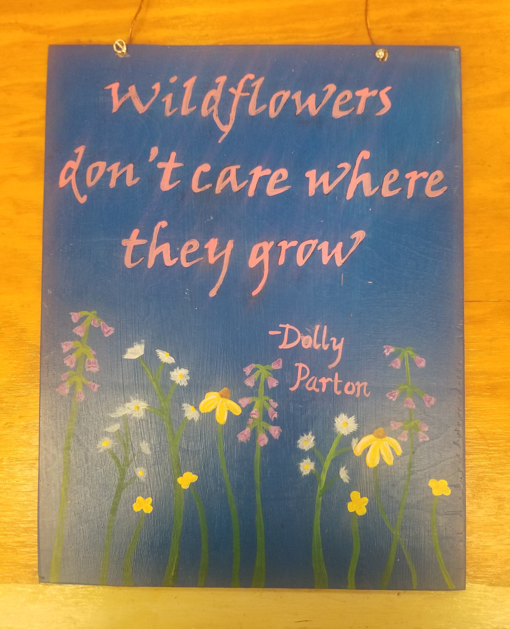 Dolly Parton Wildflowers Lyric Oneofakind Handpainted Etsy