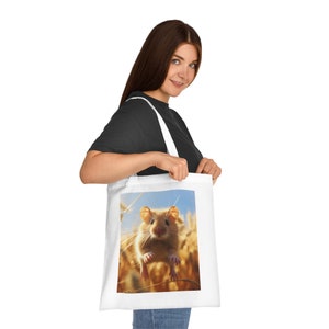 Harvest Mouse 2, Jumping Through the air Cotton Tote bag