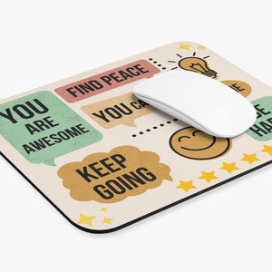 Tappetino per mouse con affermazione – accessorio da scrivania positivo, regalo motivazionale per l&#39;ufficio