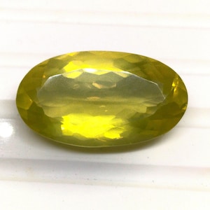 Topaz, Lemon topaz, Natural Lemon Topaz, Oval Shape Faceted lemon topaz, Cut Loose Gemstone for Making Jewlery 28×15 MM 26 Carat
