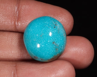 38.20 Ct Natural Persian Turquoise Round Shape Cabochon Loose Gemstone for Making Jewelry 21X21X12 MM HI-1772