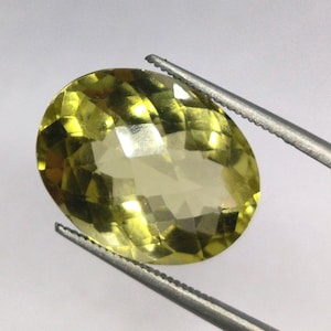 Natural Lemon Topaz Oval Shape Faceted Cut Loose Gemstone For Making Jewellery 14×18 MM 13.70 Carat