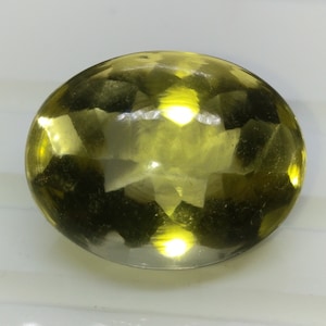 Natural Lemon Topaz Oval Shape Faceted Cut Loose Gemstone For Making Jewellery 23×18 MM 32.85 Carat