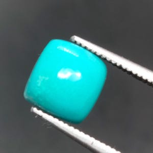 Turquoise, Natural Arizona turquoise , Turquoise Cabochon, square Shape turquoise, Loose Gemstone, for Making Jewelry, 8 mm 2.10 Carat TS-01