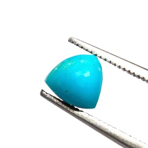 6 MM 1.30 Carat, Natural Arizona Turquoise AAA quality Triangle Shape Cabochon Loose Gemstone for Making Jewelry