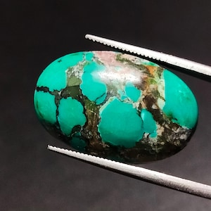 Tibetan turquoise, Natural Tibetan Turquoise, Oval Shape turquoise Cabochon, Loose Gemstone, for Making Jewelry 25X16X6 MM 15 Carat