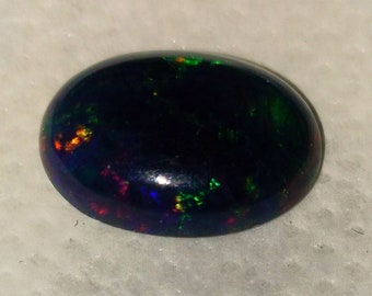 1.65 Carat Natural Ethiopian Black Welo Opal Cabochon Rainbow Fire Opal multi fire opal for jewelry