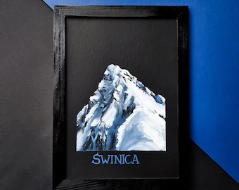 Swinica Granaty - Mountain painting, Original painting, Świnica Polish Tatra Mountains, Acrylic