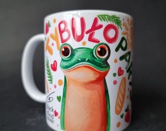 Paris Bun - Mug, frog mug, funny gift, 330 ml, Coffee, Coffee Lover, Tea lover, French bread