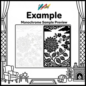 50 Summer Flowers Blossom MonoChrome Coloring Pages Adult Coloring Book Printable Plants Leaves Instant Download Stress Relief PDF image 16