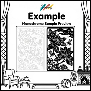 50 Summer Flowers Blossom MonoChrome Coloring Pages Adult Coloring Book Printable Plants Leaves Instant Download Stress Relief PDF image 6