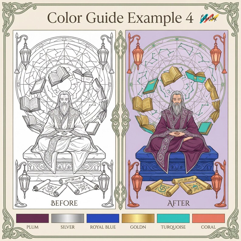 35 Pagine da colorare dell'archetipo del saggio Pagine da colorare della saggezza Pagine da colorare per adulti Pagine da colorare stampabili Meditazione da colorare Download istantaneo immagine 7