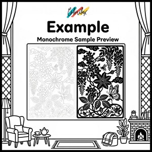 50 Summer Flowers Blossom MonoChrome Coloring Pages Adult Coloring Book Printable Plants Leaves Instant Download Stress Relief PDF image 7