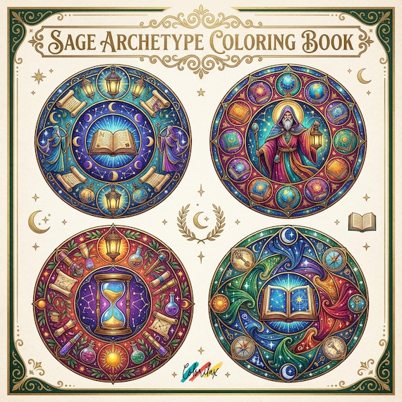 35 Sage Archetype Coloring Pages Wisdom Coloring Pages Adult Coloring Printable Coloring Pages Meditation Coloring Instant Download