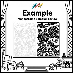 50 Summer Flowers Blossom MonoChrome Coloring Pages Adult Coloring Book Printable Plants Leaves Instant Download Stress Relief PDF image 18