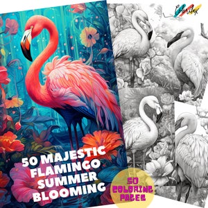USD 1.49 only, adult coloring books, Coloring Page, Color Me, Printable  Flamingo, Sketch books , Modern Line Drawing -Monica's Palette