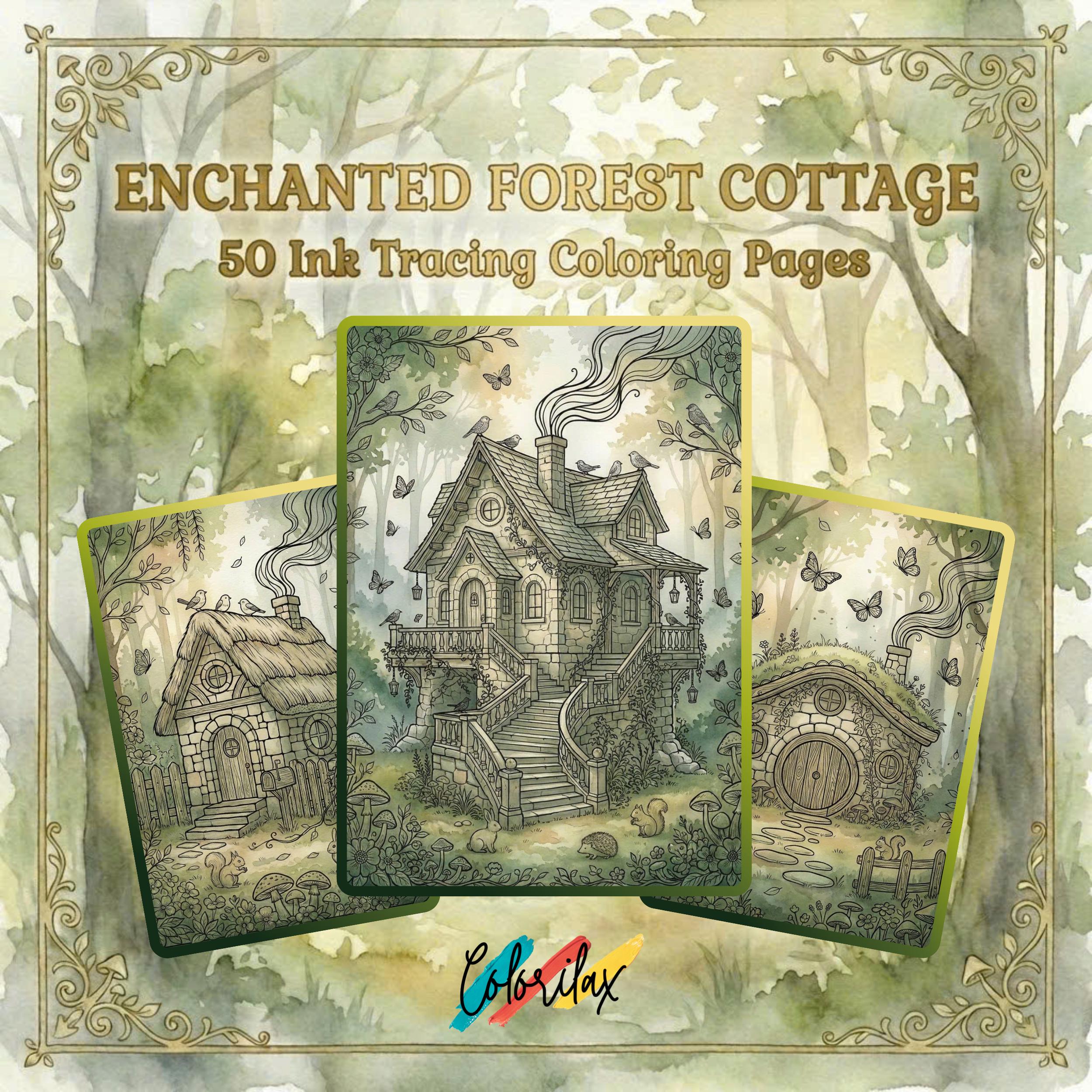 Forest Cottage Art - Etsy